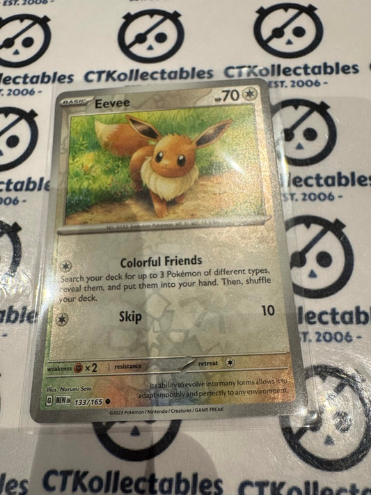 Eevee Reverse Holo #133/165 Scarlet & Violet 151 Pokemon Card