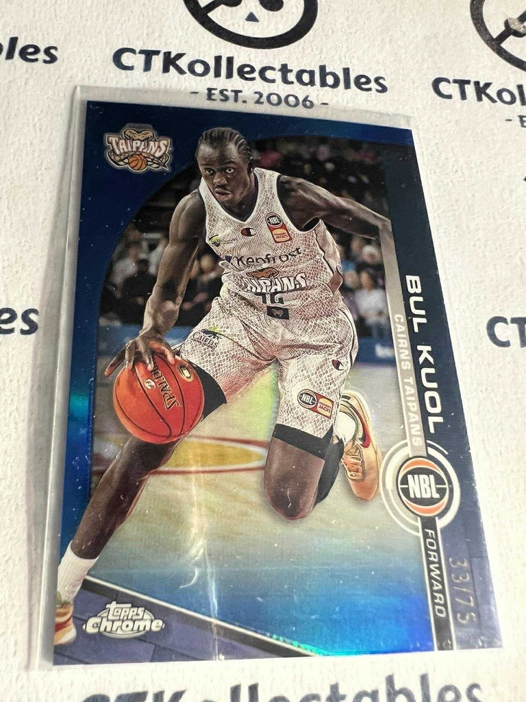 2023-24 Topps Chrome NBL Blue Refractor #33/75 Bul Kuol Cairns Taipans