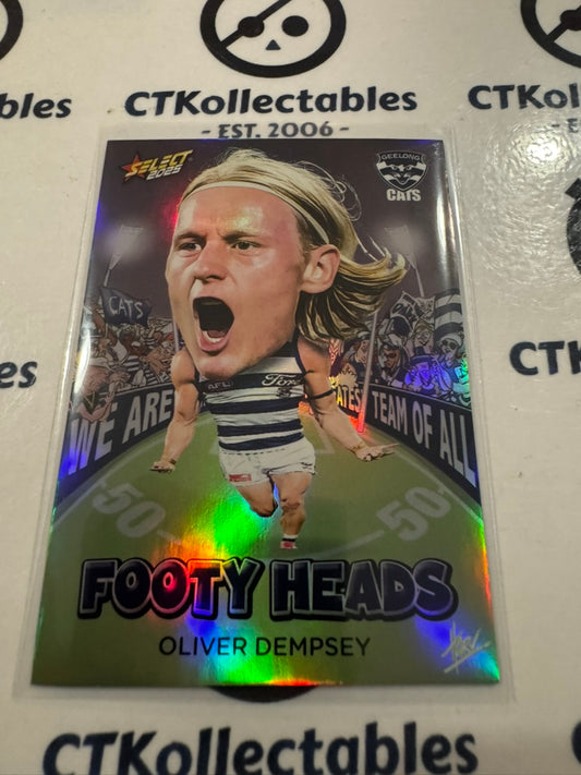 2025 AFL Footy Stars Footy Heads Oliver Dempsey FH39 Cats