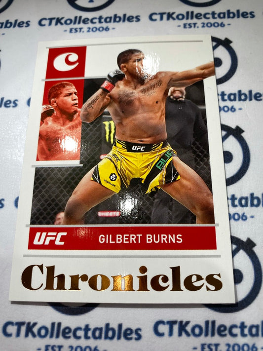 2022 UFC Panini Chronicles Base Bronze #43 Gilbert Burns - Welterweight