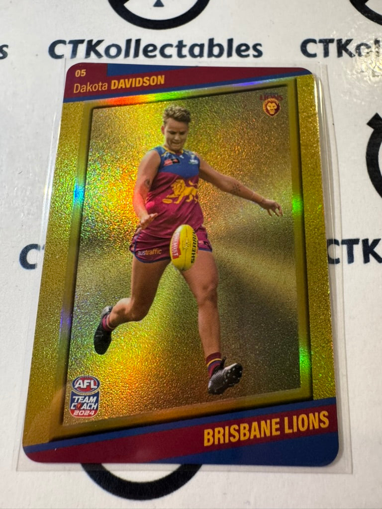 2024 AFLW Teamcoach GOLD #05 Dakota Davidson Lions