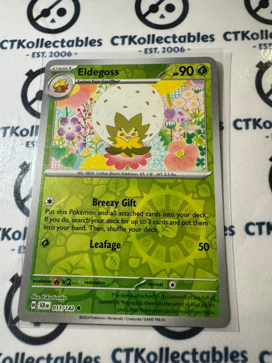 Eldegoss Reverse Holo #011/142 Stellar Crown Scarlet & Violet Pokemon