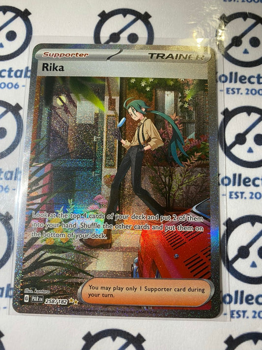 Rika Full Art Trainer #258/182 2023 Paradox Rift Pokémon TCG