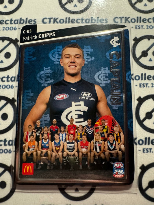 2024 AFL Teamcoach Maccas Captain Silver - Patrick Cripps C-03 Blues