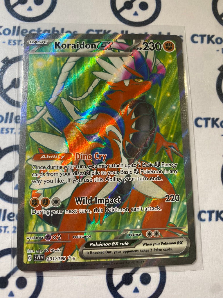 Koraidon EX Full Art #231/198 2023 Scarlet & Violet Pokémon TCG