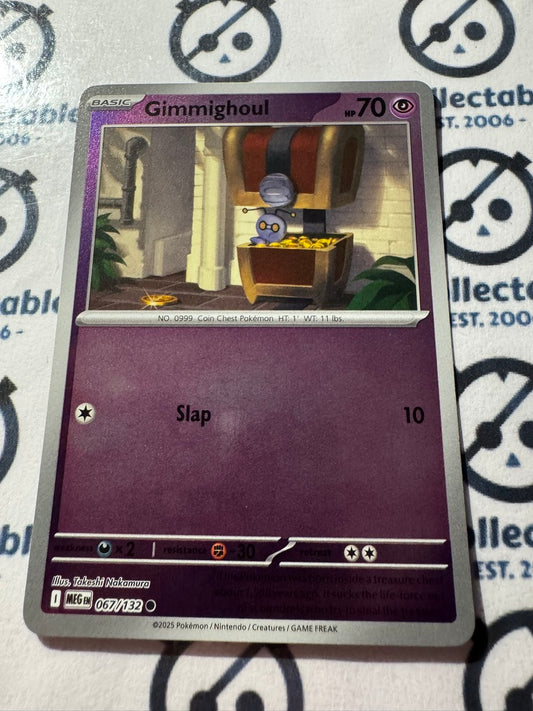 Gimmighoul Reverse Holo #067/132 Mega Evolution Pokemon