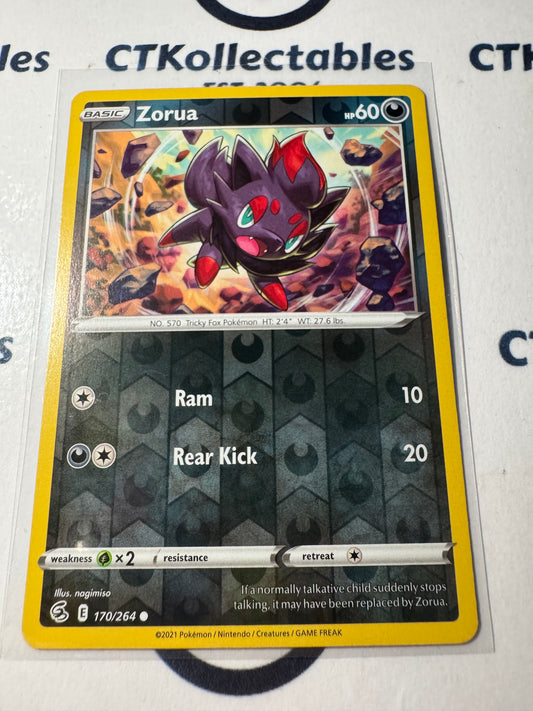 Zorua Reverse Holo #170/264 Sword & Shield Fusion Strike Pokemon