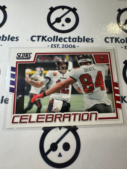 2022 NFL Panini Score Celebration Purple #C-TB Tom Brady Buccaneers