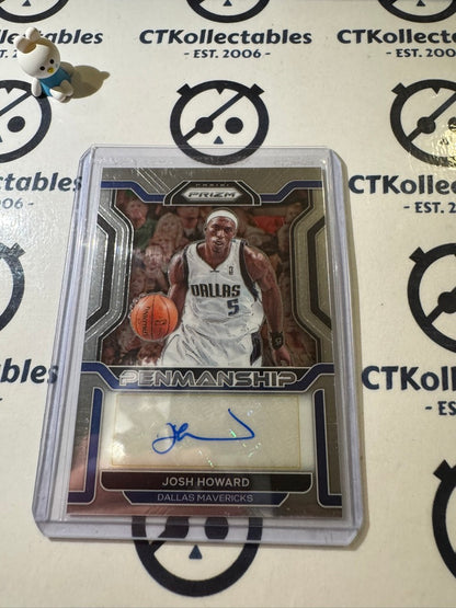 2021-22 Panini NBA PRIZM Josh howard Penmanship Auto #PM-JHW Mavericks