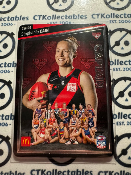 2024 AFL Teamcoach Maccas Captain Silver - Stephanie Cain CW-05 Bombers