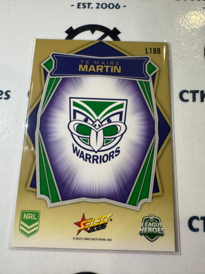 2026 Select NRL League Heroes Luminous Base #L188 Te Maire Martin Warriors