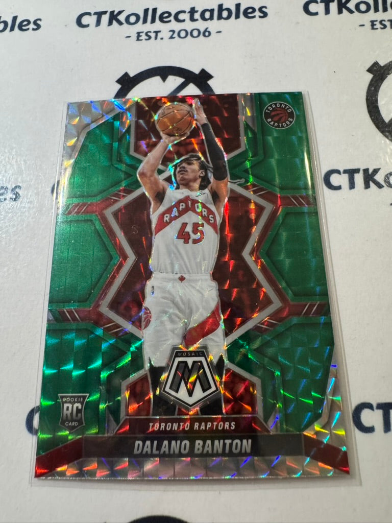 2021-22 Panini Nba Mosaic Dalano Banton Green Rookie Prizm #234 Raptors