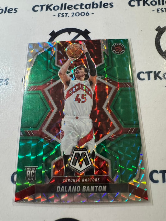 2021-22 Panini Nba Mosaic Dalano Banton Green Rookie Prizm #234 Raptors