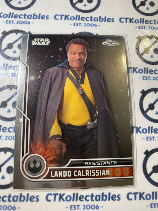 2023 Topps Chrome Star Wars - # 77 Lando Calrissian Chrome Base Card