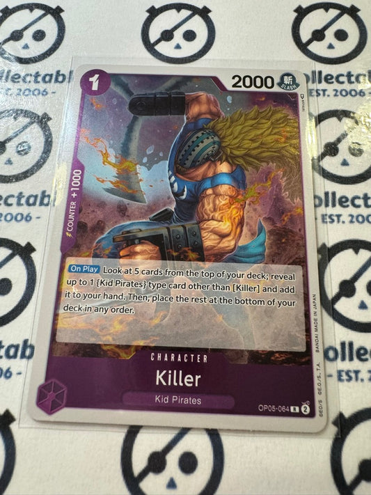 One Piece Killer #OP05-064 R Foil Awakening of the New Era Card