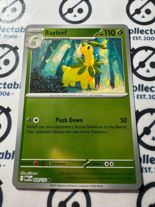 Bayleef Reverse Holo #009/132 Mega Evolution Pokemon