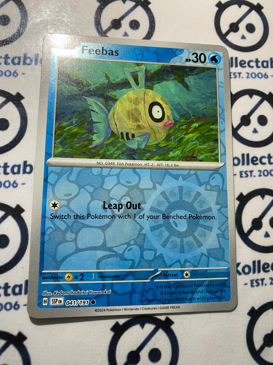 Feebas Reverse Holo #041/191 Surging Sparks Pokémon TCG 2024