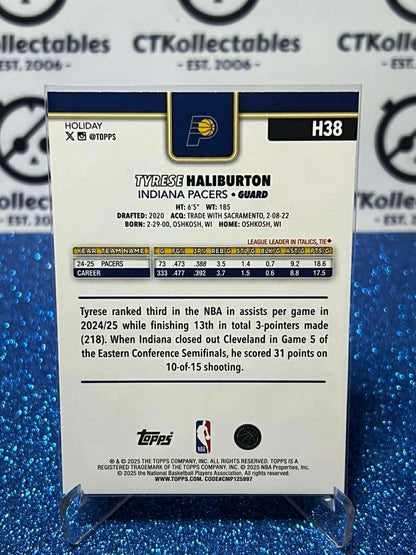 2025-26 Topps Holiday NBA Glitter #H38 Tyrese Haliburton Indiana Pacers