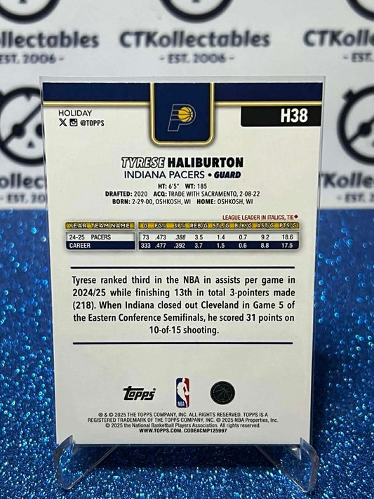 2025-26 Topps Holiday NBA Glitter #H38 Tyrese Haliburton Indiana Pacers