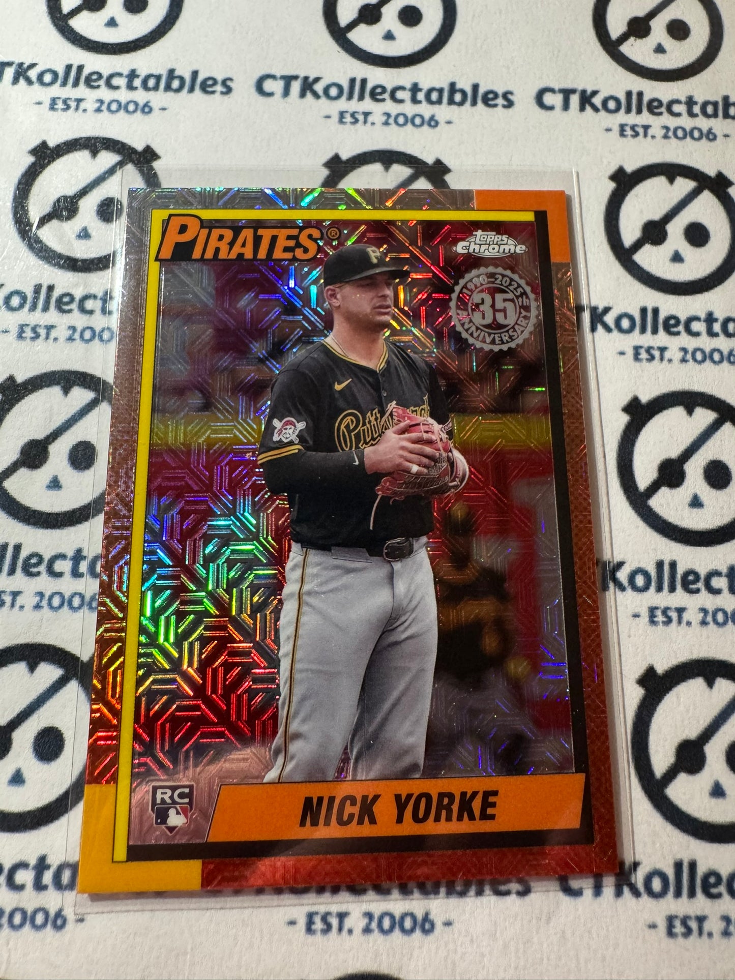 2025 Topps Series 2 Baseball Nick Yorke RC Silver Mojo 35th #T90C-133 Pirates