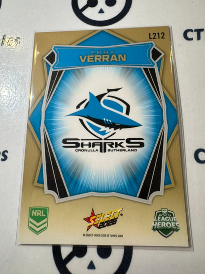 2026 Select NRLW League Heroes Luminous Base #L212 Emma Verran Sharks