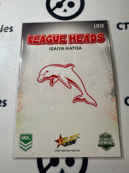 2026 Select NRL League Heroes League Heads #LH36 Isaiya Katoa Dolphins