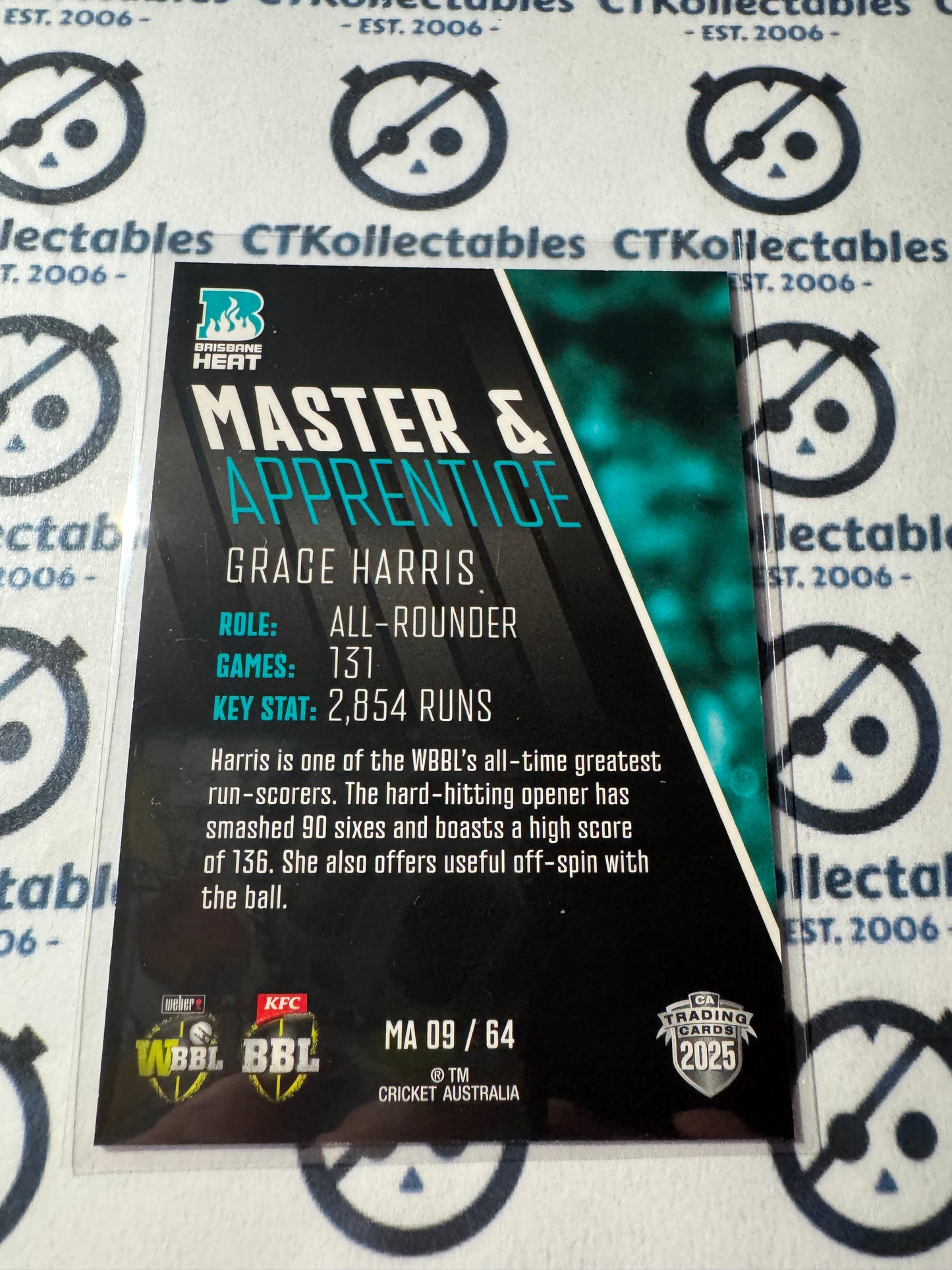 2025/26 CA Cricket Traders Grace Harris Master & Apprentice MA09/64 Heat