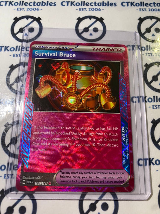 Survival Brace ACE Spec #164/167 Twilight Masquerade Pokemon Card