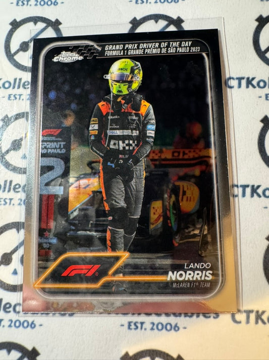 2024 Topps Chrome F1 Lando Norris "Driver of the day" Mclaren #178