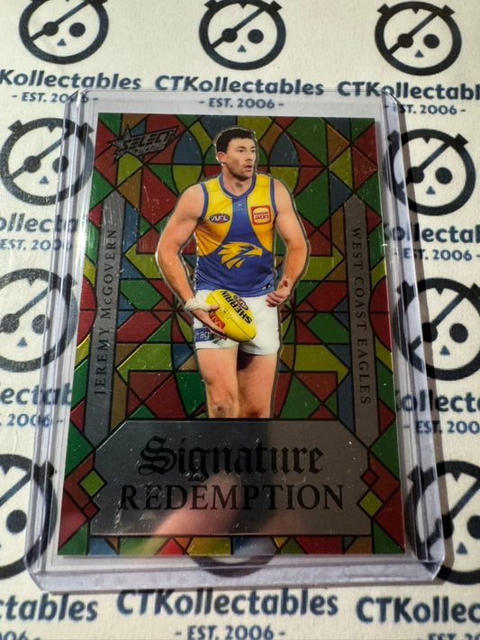 2025 AFL Footy Stars Luminous Jeremy McGovern Myriad Signature #58/99 Eagles