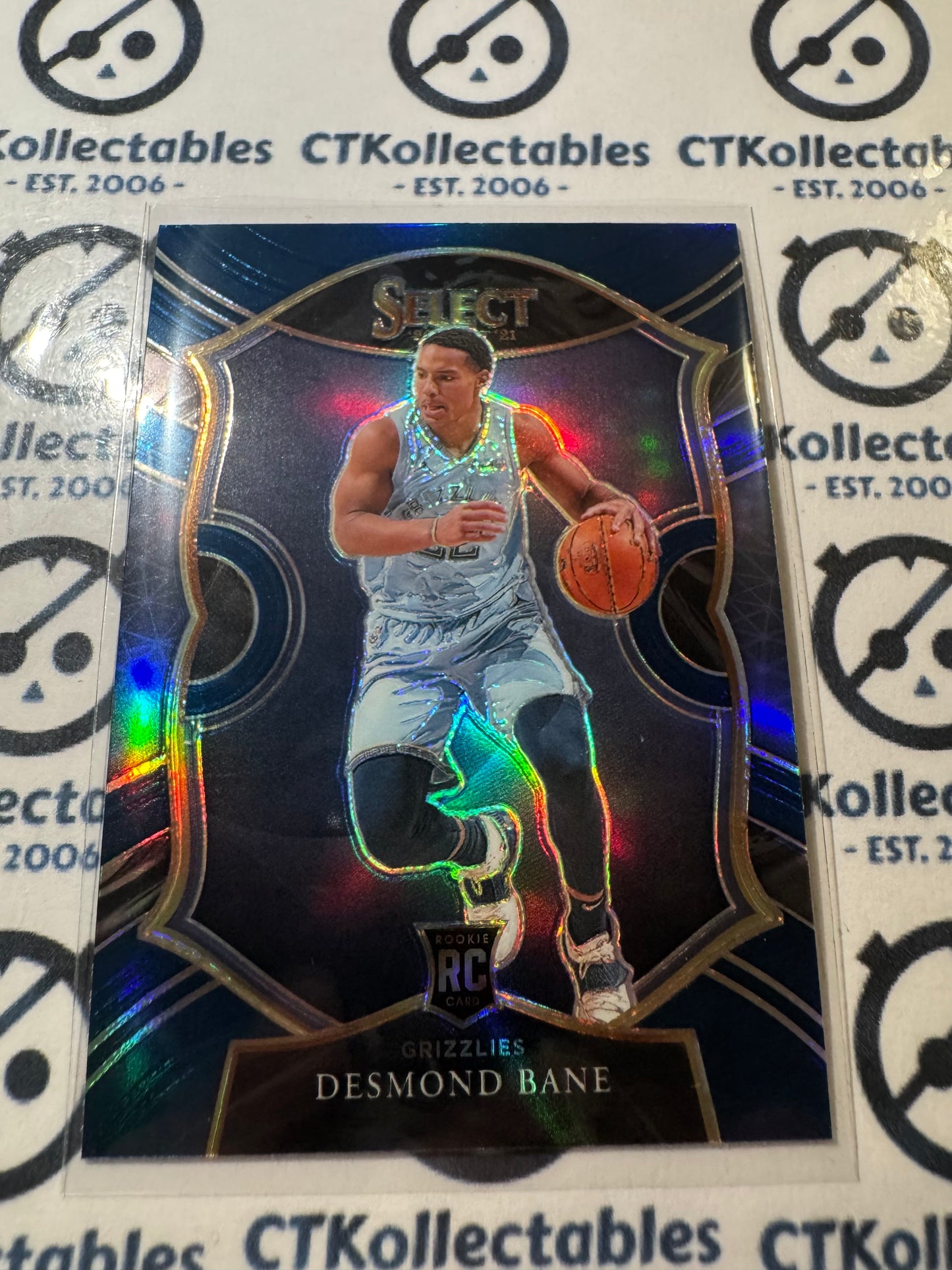 2020-21 NBA Select Desmond Bane Rookie RC Blue Prizm Concourse #90 Memphis