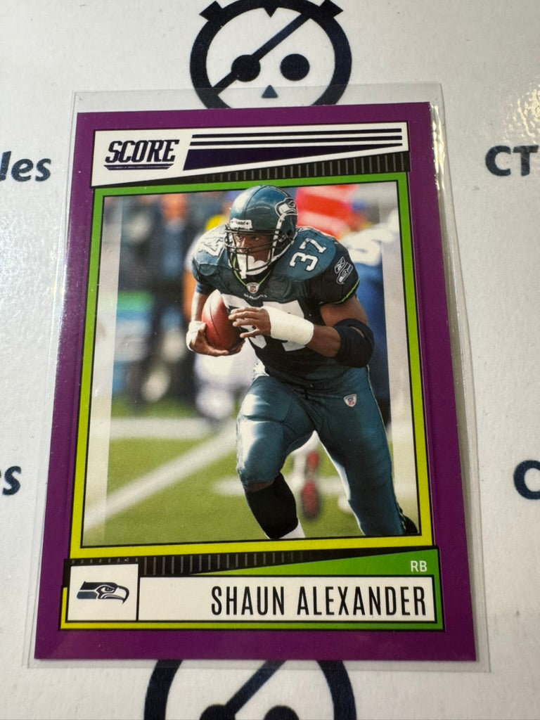 2022 NFL Panini Score Purple #179 Shaun Alexander Seahawks