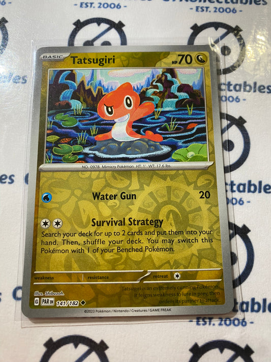 Tatsugiri Reverse Holo #141/182 2023 Scarlet & Violet Paradox Rift Pokémon TCG