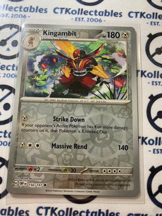 Kingambit Reverse Holo #150/197 2023 Obsidian Flames Pokemon Card