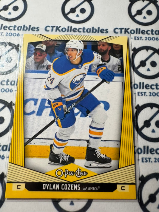 2024-25 O-Pee-Chee Hockey YELLOW BORDER #347 Dylan Cozens Buffalo Sabres
