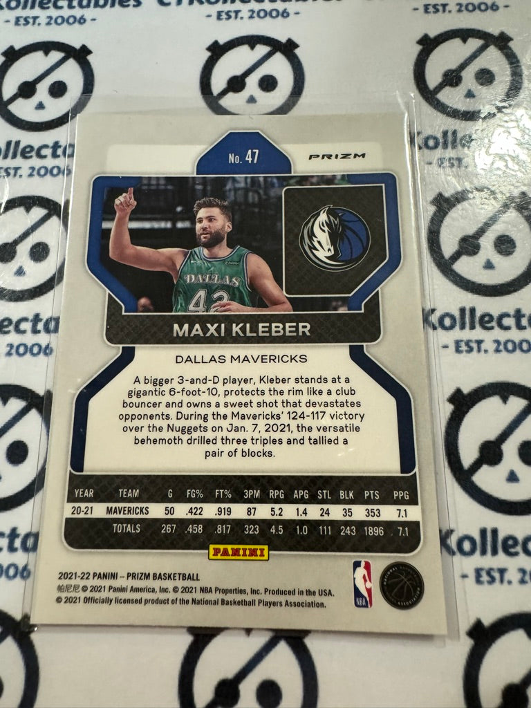 2021-22 NBA Panini Prizm Maxi Kleber Red White Blue #47 Mavericks