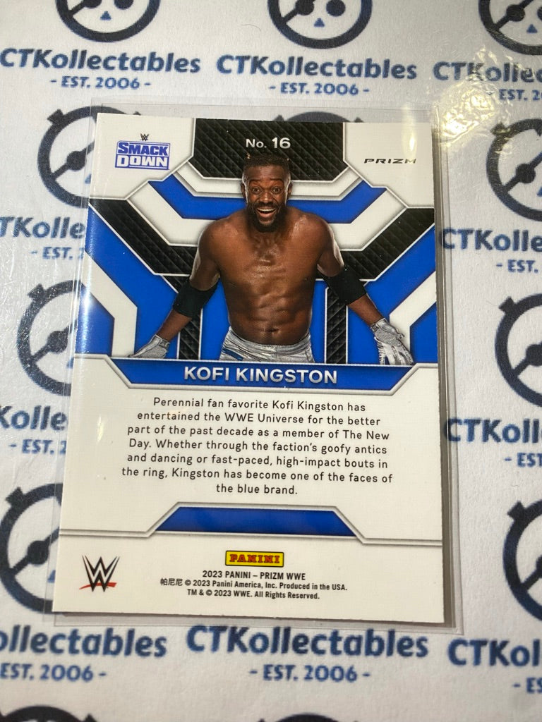 2023 WWE Panini Prizm Top Tier Kofi Kingston Green Prizm #16 Smack down