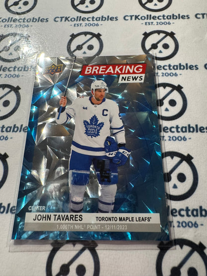 2024-25 Upper Deck Hockey John Tavares Breaking News #BN-11 Maple Leafs