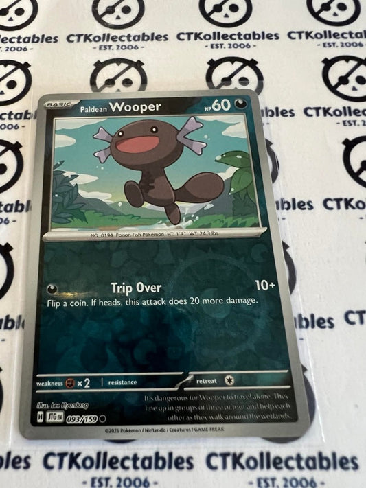 Paldean Wooper Reverse Holo #093/159 Journey Together Pokemon Card TCG