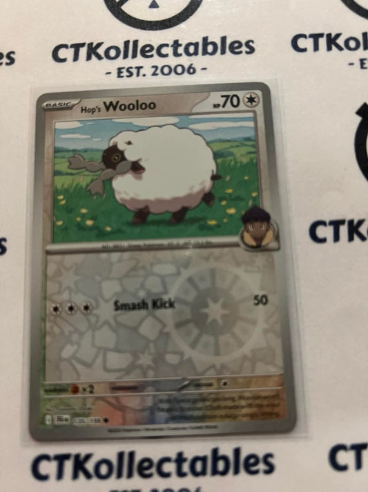 Hop's Wooloo Reverse Holo #135/159 Journey Together Pokemon Card TCG