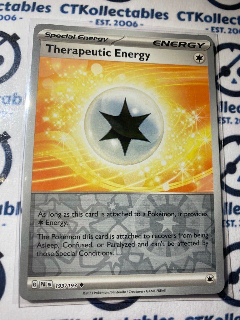 Therapeutic Energy Trainer Reverse Holo #193/193 2023 Paldea Evolved Pokemon Card