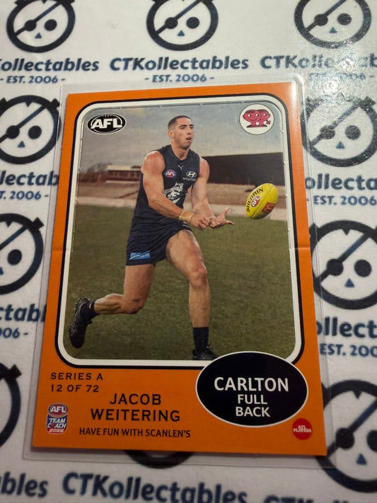 2026 Teamcoach AFL Scanlens Die-Cut Jacob Weitering 12 of 72 Blues