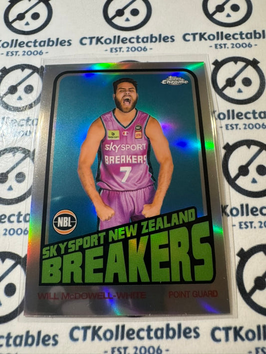 2022-23 Topps NBL Chrome Will McDowell-White 1972 Refractor #72-12 Breakers