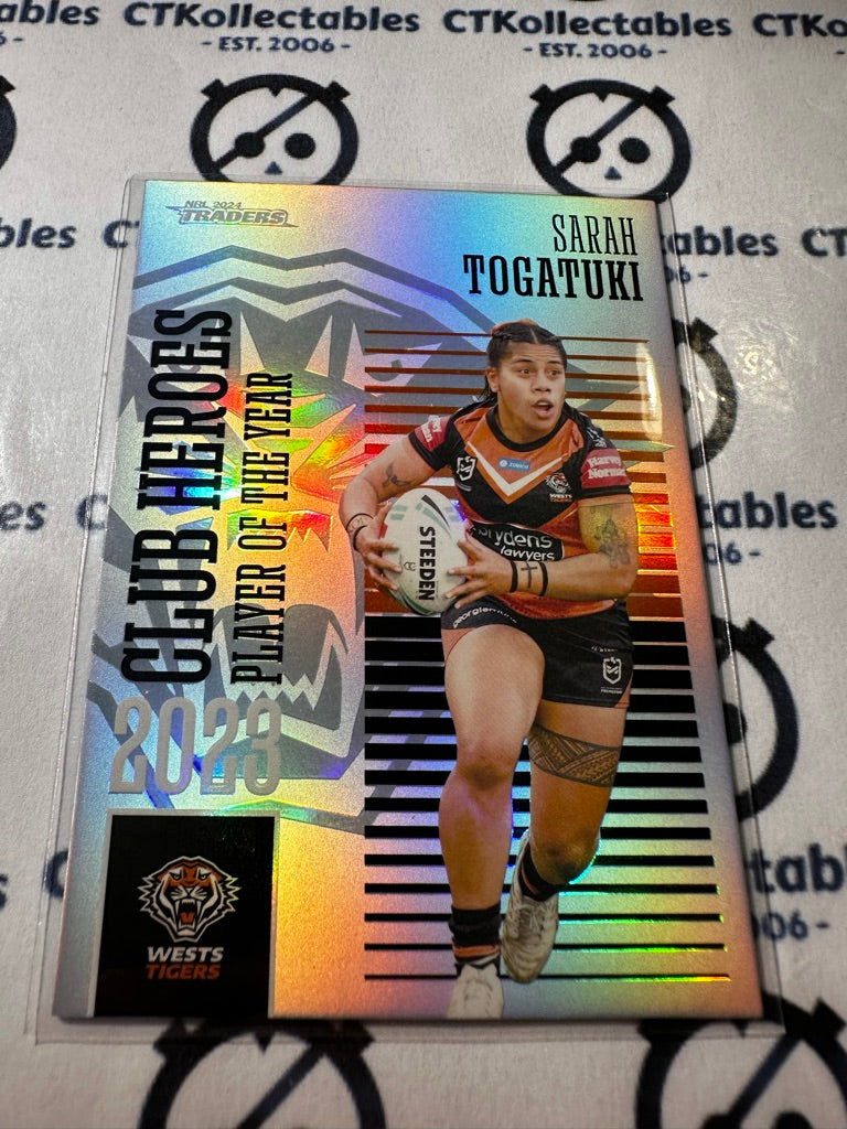 2024 TLA NRL Traders Club Heroes - Sarah Togatuki SR44/44 Tigers