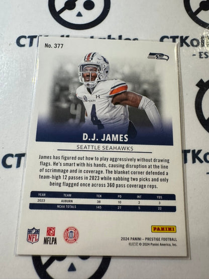 2024 NFL Prestige Rookie Card #377 D.J. James Seattle Seahawks