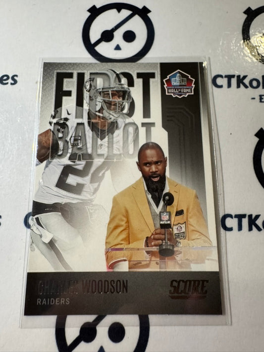 2022 NFL Panini Score First Ballot #FB-CW  Charles Woodson Raiders