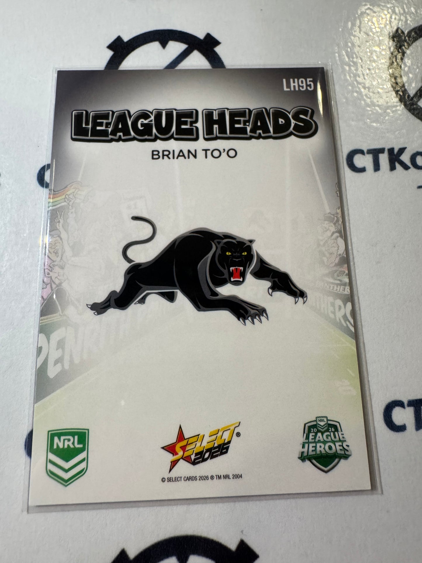 2026 Select NRL League Heroes League Heads #LH95 Brian To'o Panthers