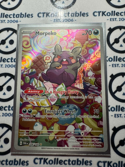 Morpeko Illustration Rare #206/182 2023 Paradox Rift Pokémon TCG