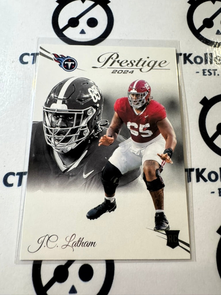 2024 NFL Prestige Rookie Card #316 J.C. Latham Tennessee Titans