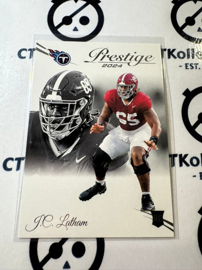 2024 NFL Prestige Rookie Card #316 J.C. Latham Tennessee Titans